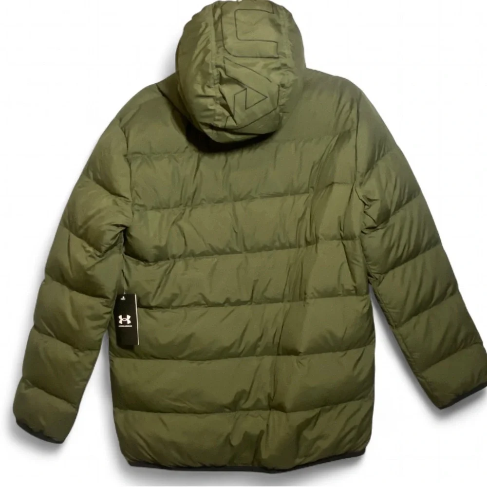 Under Armour Boys Pronto Puffer Jacket YXL NWT Storm ColdGear Marine OD Green